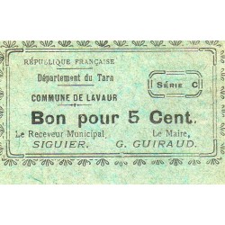 COUNTY 81 - LAVAUR - 5 CENT - 1919