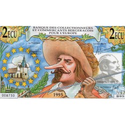 24 - BERGERAC - BON REMBOURSABLE DE 2 ECUS / 14 FRANCS - 1995 - CYRANO DE BERGERAC  - EDMOND ROSTAND