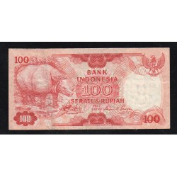 INDONESIE - PICK 116 - 100 RUPIAH 1977 - RHINOCEROS