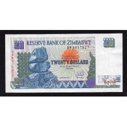ZIMBABWE - PICK 7 a  - 20 DOLLARS - 1997