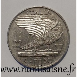 ITALIE - KM 76 b - 50 CENTESIMI 1940 - VITTORIO EMANUELE III