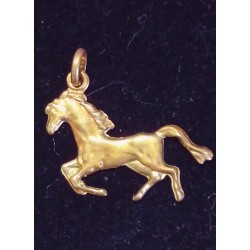 YELLOW GOLD PENDANT - 18 CARATS - HORSE-SHAPED