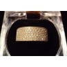 RING IN YELLOW GOLD - 18 CARATS - PAVING OF GLOSSES (TOTAL 0.70 CARAT) - SIZE 54