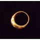 YELLOW GOLD RING - 18 CARATS - DECORATED WITH 5 DIAMONDS OF 0.10 CARAT EACH - SIZE 50