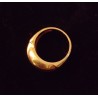 YELLOW GOLD RING - 18 CARATS - DECORATED WITH 5 DIAMONDS OF 0.10 CARAT EACH - SIZE 50