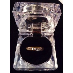 YELLOW GOLD WEDDING RING - 18 CARATS - ADORNED WITH 22 BRILLIANT (0.60 CARAT IN TOTAL) - SIZE 51