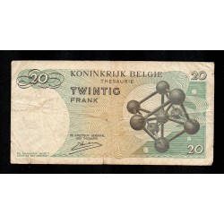 BELGIQUE - PICK 138 - 20 FRANCS - 15/06/1964