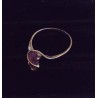 RING IN YELLOW GOLD - 18 CARATS - DECORATED WITH AN AMETHYST (12 X 5 MM) - SIZE 56