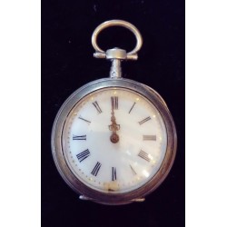 SILVER ADOLESCENT POCKET WATCH WITH KEY WINDER
