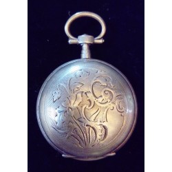 SILVER ADOLESCENT POCKET WATCH WITH KEY WINDER