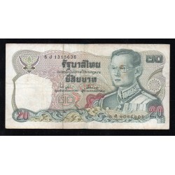 THAILANDE - PICK 88 - 20 BAHT - 1981 - SIGN 74