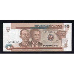 PHILIPPINES - PICK 187 b - 10 PISO - 1998 - SIGN 14 - TYPE 5