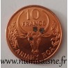 MADAGASCAR - KM 22 - 10 FRANCS 1996 - Stain