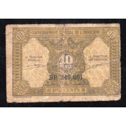 INDOCHINA - GENERALGOUVERNEMENT - PICK 89 - 10 CENT - OHNE DATUM (1942)