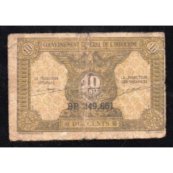 INDOCHINE - GOUVERNEMENT GENERAL - PICK 89 - 10 CENTS - NON DATE (1942)