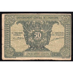 INDOCHINA - GENERAL GOVERNMENT - PICK 91 - 50 CENTS - NO DATE (1942)