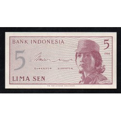 INDONESIA - PICK 91 a - 5 SEN - 1964