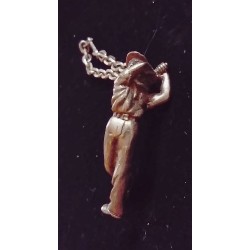 SILVER KEYCHAIN - GOLFER