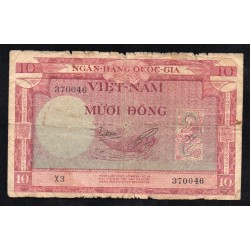 SOUTH VIETNAM - PICK 3 - 10 DONG - (1955)