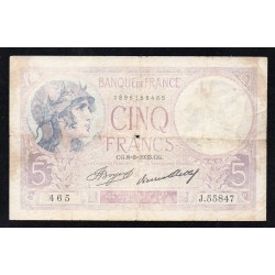 FRANCE - PICK 72 - 5 FRANCS VIOLET - 14/09/1933