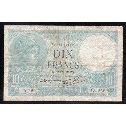 FRANCE - PICK 84 - 10 FRANCS MINERVE - 12/12/1940
