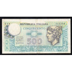 ITALIE - PICK 95 - 500 LIRE - 20/12/1976