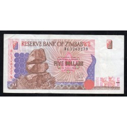 ZIMBABWE - PICK 5 a - 5 DOLLARS - 1997 - SIGN 3