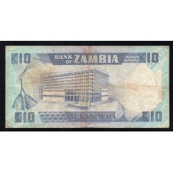 ZAMBIA - PICK 26 d - 10 KWACHA - 1980-1988 - SIGN 6