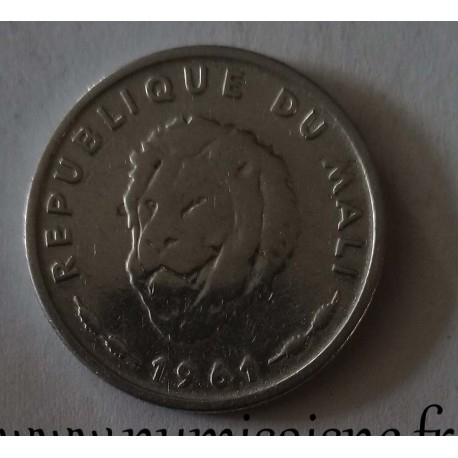 MALI - KM 4 - 25 FRANCS 1961 - Lion