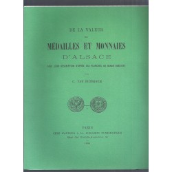 Médailles et Monnaies d'Alsace - Par C. Van Peteghem - Edition d'origine, pages non coupées - 1885