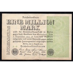 ALLEMAGNE - PICK 102 a - 1 MILLION MARK - 09/08/1923