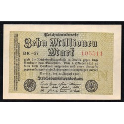 DEUTSCHLAND - PICK 106 a - 10 MILLIONEN MARK - 22/08/1923