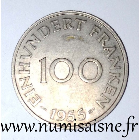 ALLEMAGNE - SARRE - KM 4 - 100 FRANKEN 1955 ALLEMAGNE - SARRE - KM 4 - 100 FRANKEN 1955