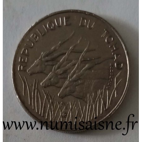 CHAD - KM 3 - 100 FRANCS 1980 - Gazelles