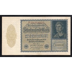GERMANY - PICK 72 - 10 000 MARK - 19/01/1922