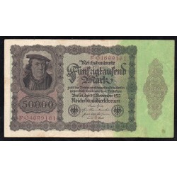 ALLEMAGNE - PICK 80 - 50 000 MARK - 19/11/1922