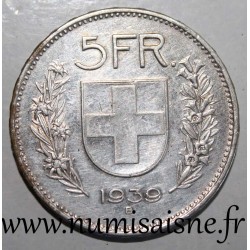 SUISSE - KM 40 - 5 FRANCS 1939 B - Berne