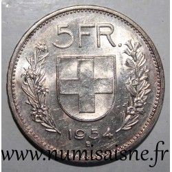 SWITZERLAND - 5 FRANCS 1954 B - TRES TRES BEAU