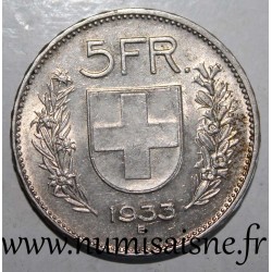 SWITZERLAND - KM 40 - 5 FRANCS 1933 B - SHEPHERD