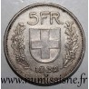 SWITZERLAND - KM 40 - 5 FRANCS 1932 B - SHEPHERD