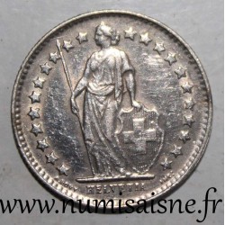 SCHWEIZ - KM 23 - 1/2 FRANC 1950 B - HELVETIA STEHEND