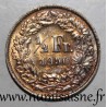 SUISSE - KM 23 - 1/2 FRANC 1950 B - HELVETIA DEBOUT