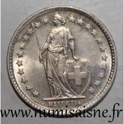 SCHWEIZ - KM 23 - 1/2 FRANC 1957 B - HELVETIA STEHEND