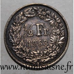 SCHWEIZ - KM 23 - 1/2 FRANC 1963 B