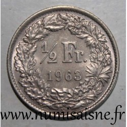 SCHWEIZ - KM 23 - 1/2 FRANC 1963 B