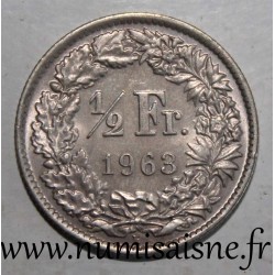 SWITZERLAND - KM 23 - 1/2 FRANC 1963 B