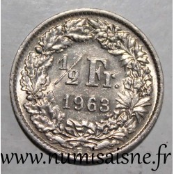SWITZERLAND - KM 23 - 1/2 FRANC 1963 B - Berne