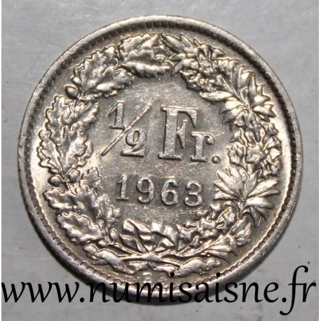 SCHWEIZ - KM 23 - 1/2 FRANC 1963 B - Berne SCHWEIZ - KM 23 - 1/2 FRANC 1963 B - Berne