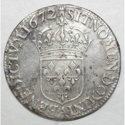 Gad 174a - LOUIS XIV - 1/2 ECU AU BUSTE JUVENILE - 1672 A - TTB +