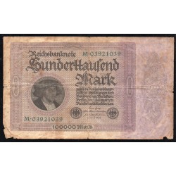 GERMANY - PICK 83 a - 100 000 MARK - 01/02/1923